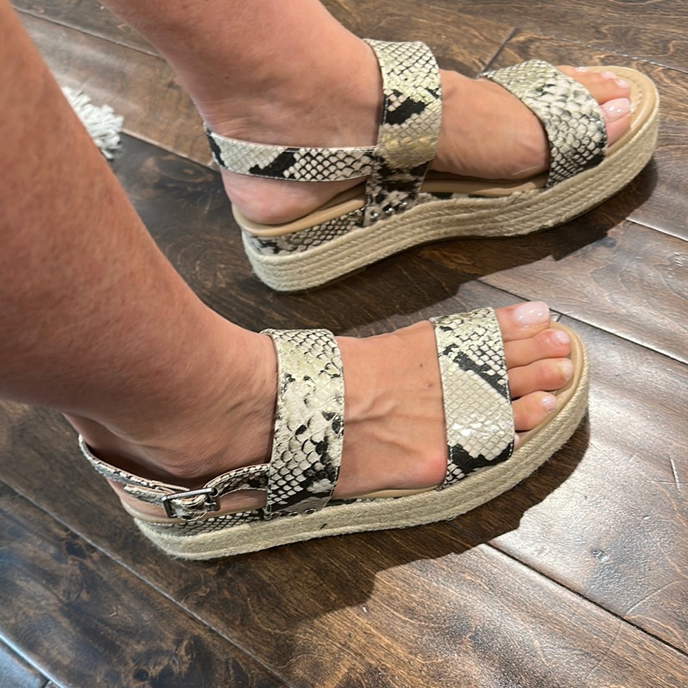 Steve Madden Snakeskin Espadrille Sandals